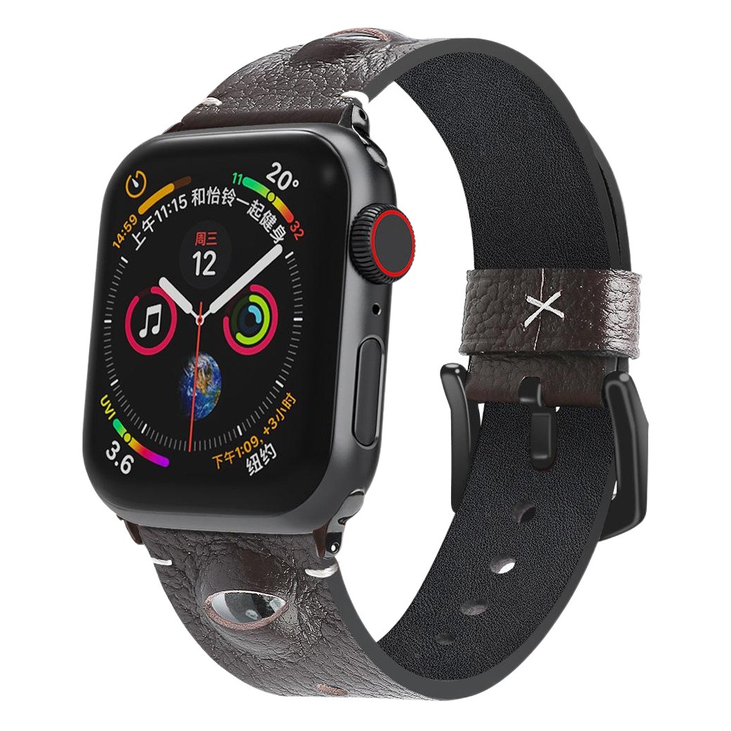 For Apple watchse983456 Apple Watch iwatch7 Top Layer Cowhide Eyes Leather Watch Strap