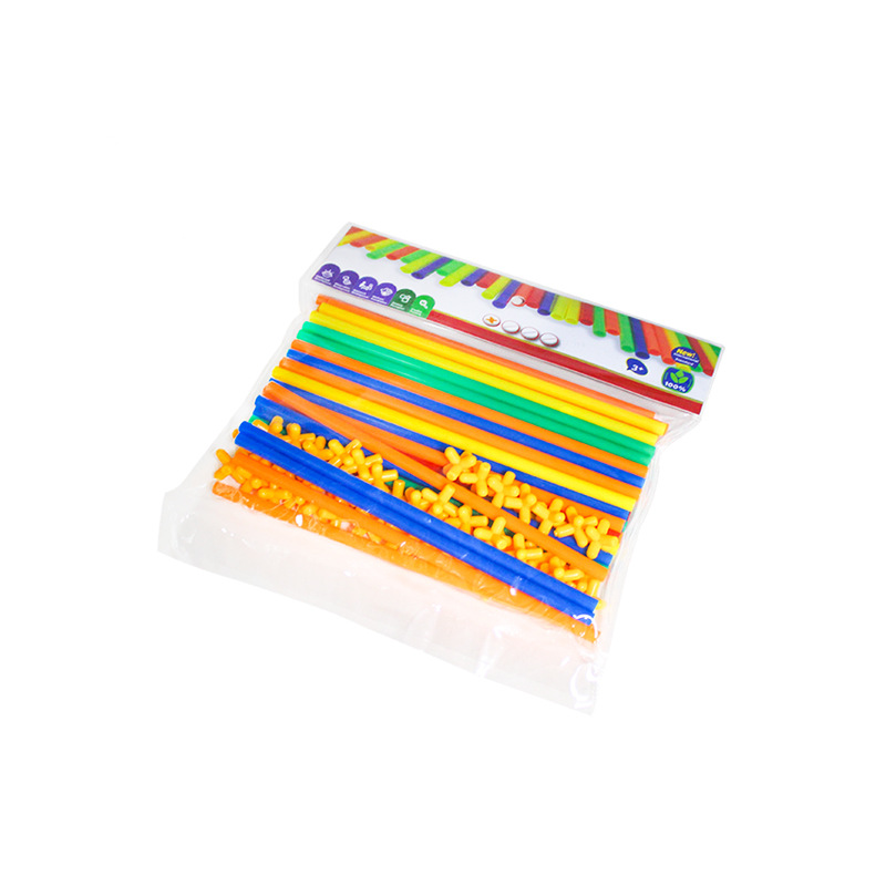 Picture of Yiwu foreign trade toys creative 4D straw assembly block kindergarten children's toys early education 3-7 years old diy