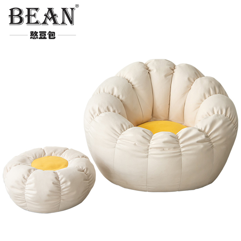Picture of Bean Bag Pumpkin Style Lazy Sofa Bean Bag Tatami Living Room Single Bedroom Balcony Small Chair Lazy Style