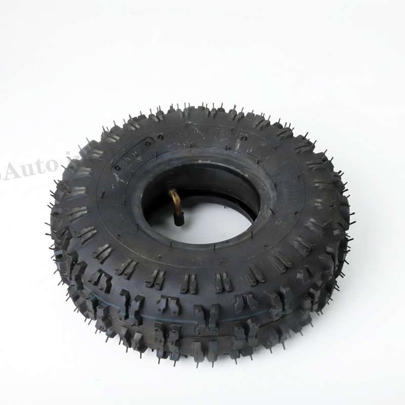 Picture of 4.10/3.50-4 Inner and Outer Tire 350-4 Inner and Outer Tire Hand Push Tiger Cart Cart Inflatable Inner Tire