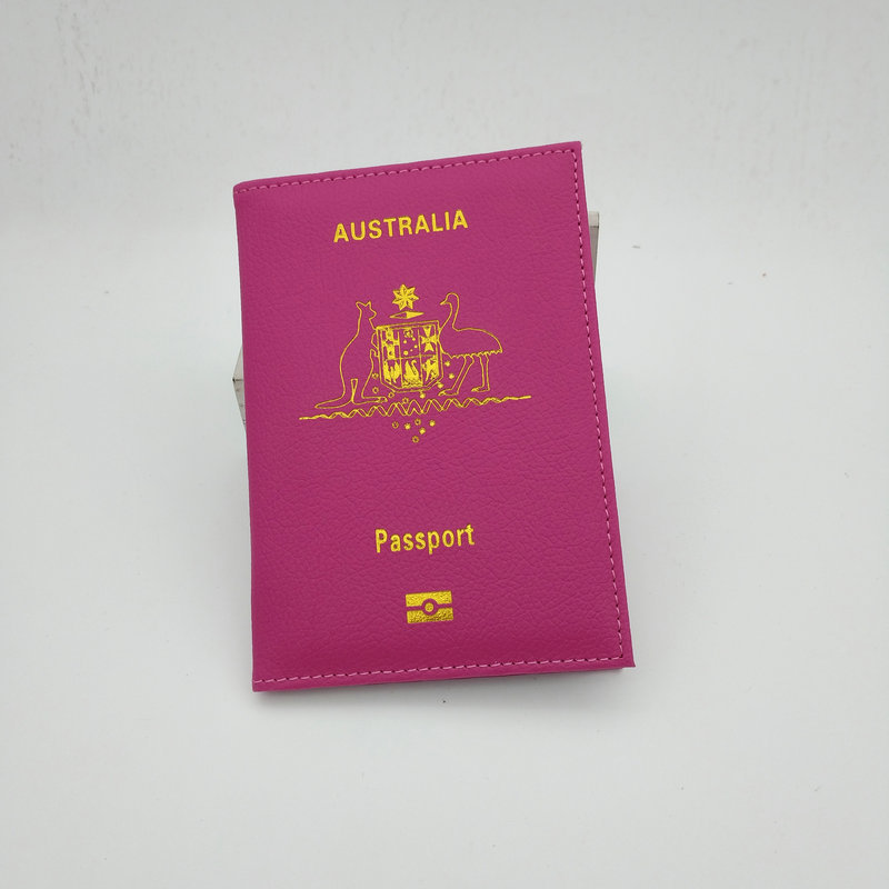 Picture of in stock Multicolor PU Leather Australian ID Holder Passport Holder Bi-Folding Open ID Passport Leather Holder Bag