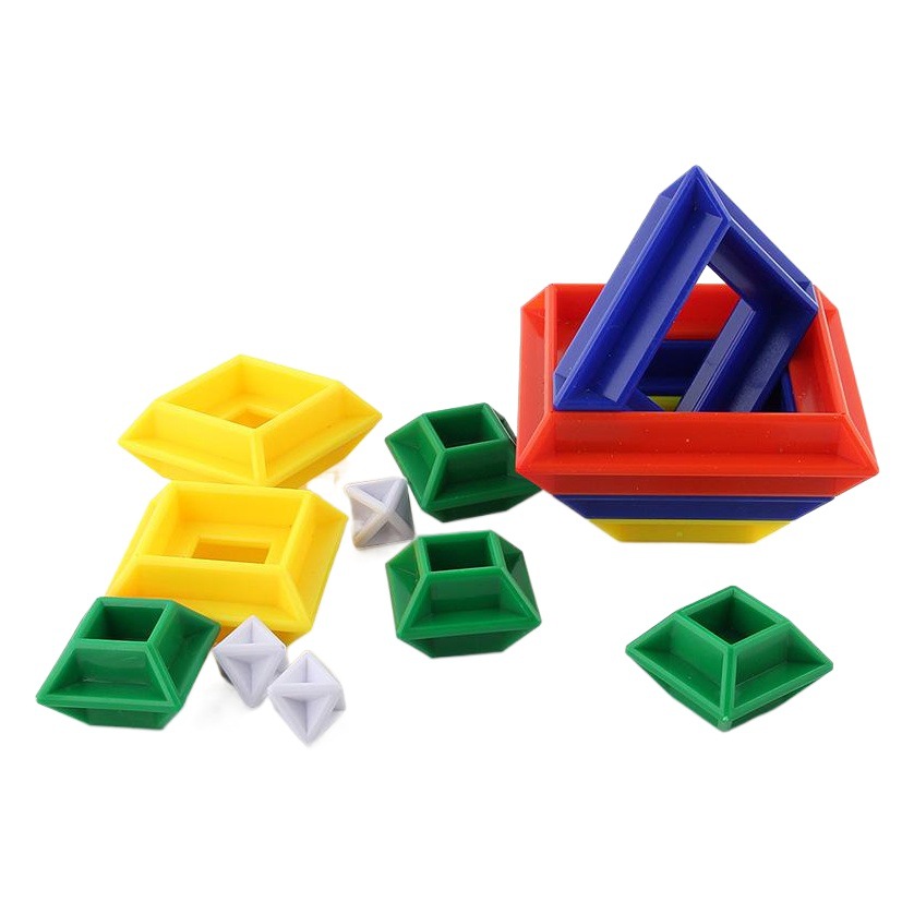 New product magic turn pattern tower children's intelligence building blocks Rubik's Cube puzzle science and education assembly toys with instructions