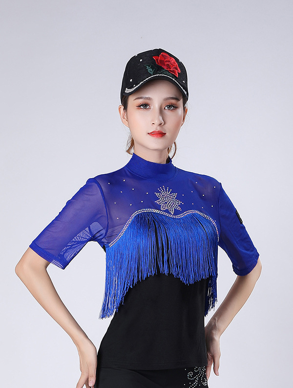 Picture of Sailor Dance Forest Knight Women's New Tassel One-piece Trousers Square Dance Latin Dance Jitterba Dance Culottes
