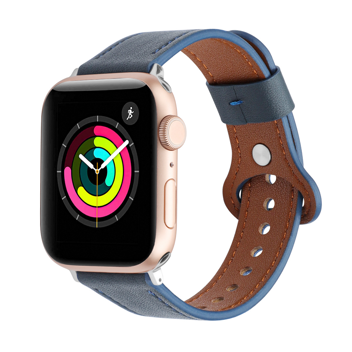Picture of For Apple Watch iwatch9 Strap Genuine Leather Cowhide applewatchs105678 Shrink Explosions Manufacturers