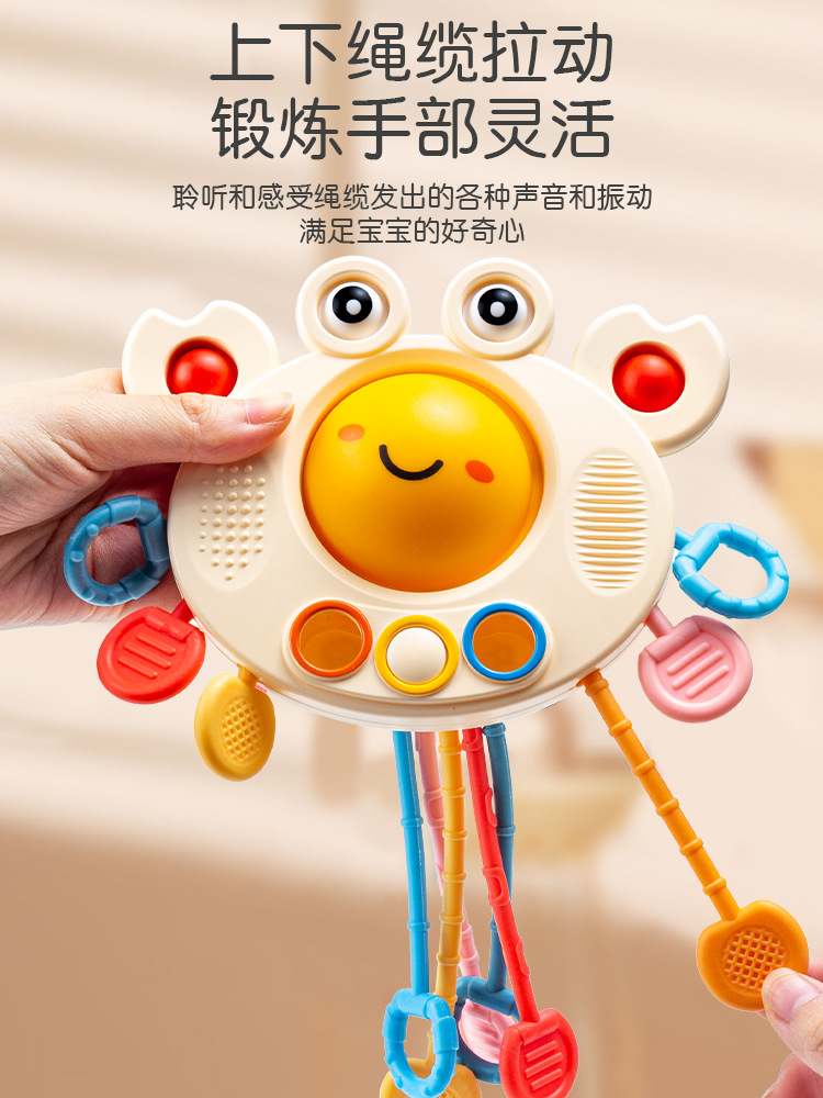 Picture of Baby Draw Toy Hand Fine Movement Training Puzzle Early Education Baby Flying Sauce Crab Pang Finger Lala