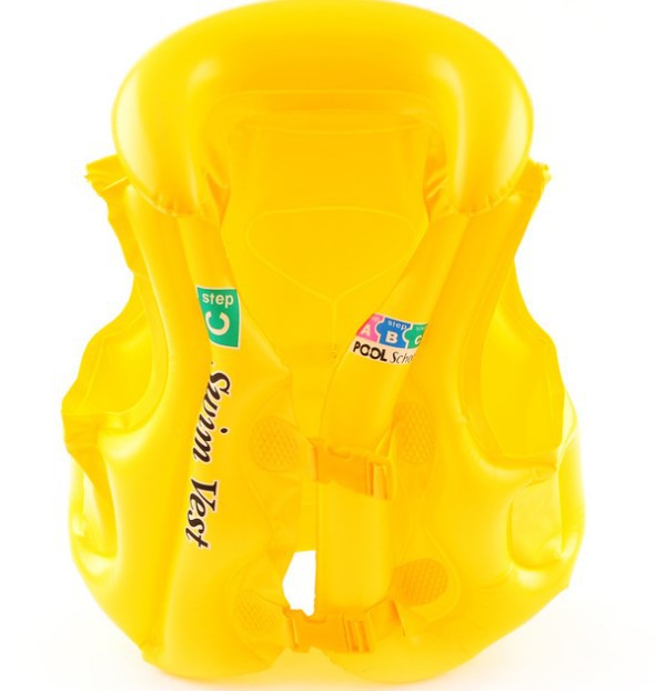 Picture of Spot supply thickened environmental protection PVC inflatable large, medium and small inflatable life jacket children's buoyancy jacket inflatable vest