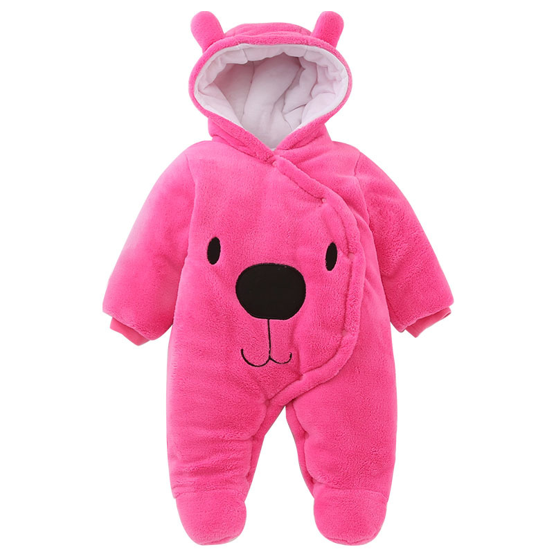 Picture of Juntai baby clothes autumn and winter warm padded newborn flannel baby jumpsuit children's climbing pajamas