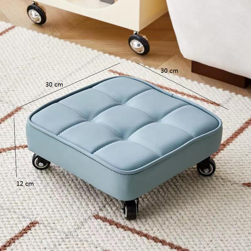 Small stool pulley low stool with spinner wheel toddler stool home lazy pulley beautiful sewing small chair Internet celebrity bench