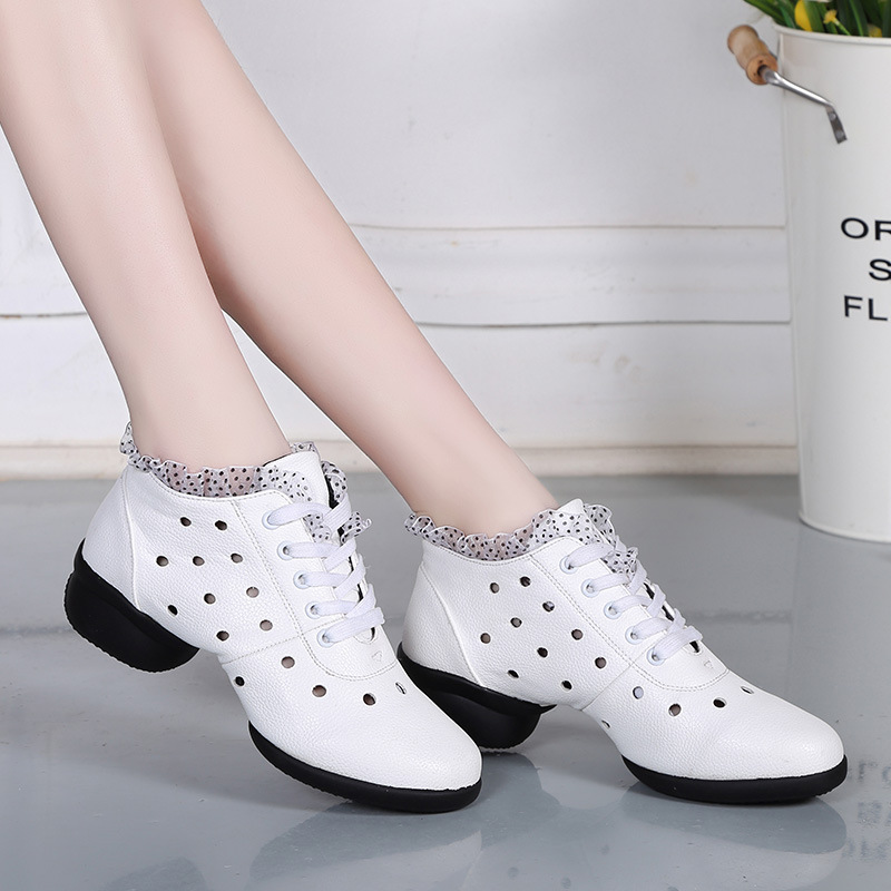 Purple Rice Snow 366 Hollow Square Dance Shoes Dancing Shoes Sarman Dance Shoes Cross-border Three-step Dance Shoes Dancing Shoes Women