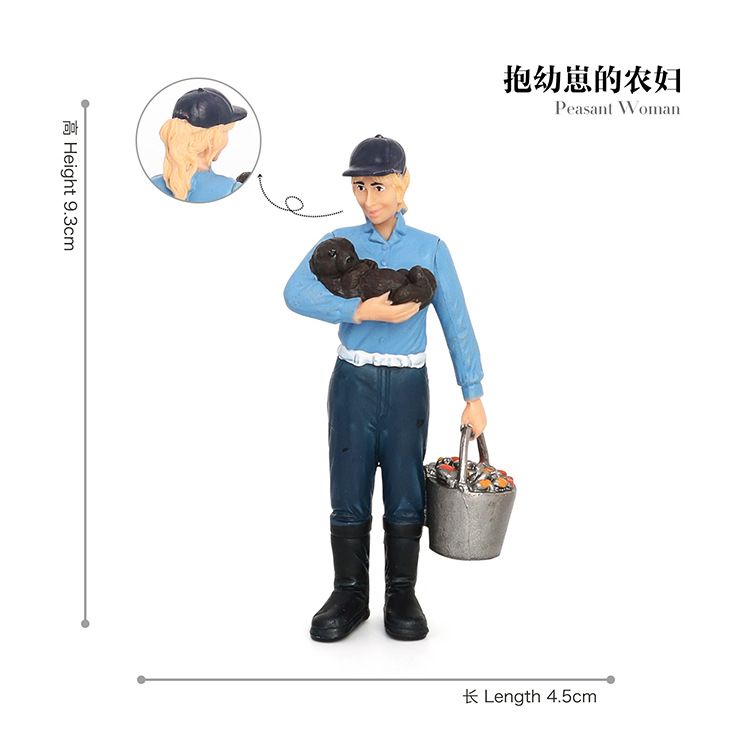 Picture of Cross-border Simulation Plant Doll Model Scene Ornaments DIY Farm House Workers Fence Stone Model Toys