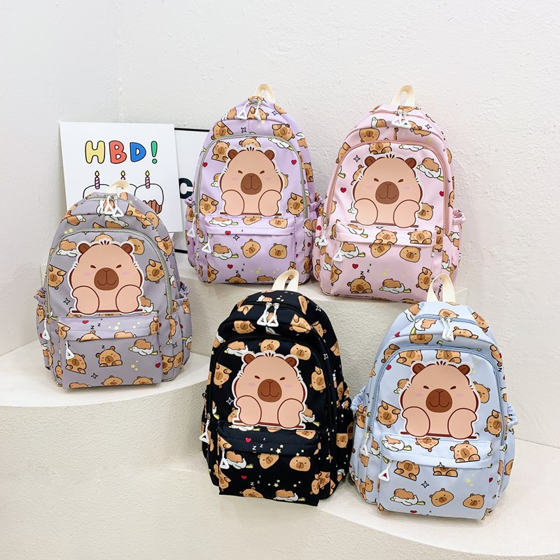 Children's Trendy Backpack 2024 New Cartoon Print Backpack Schoolbag for Primary School Students Boys and Girls Outdoor Leisure Bag