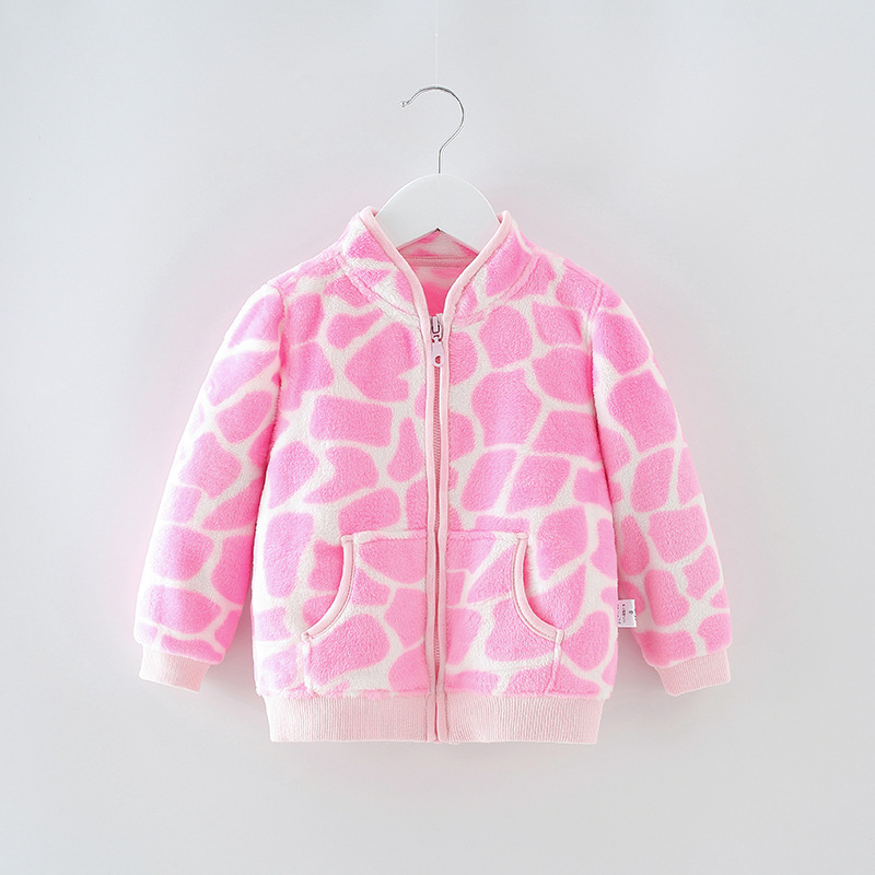 Picture of Children's coat spring and autumn flannel baby coat girls boys cardigan sweater baby coat a generation of hair