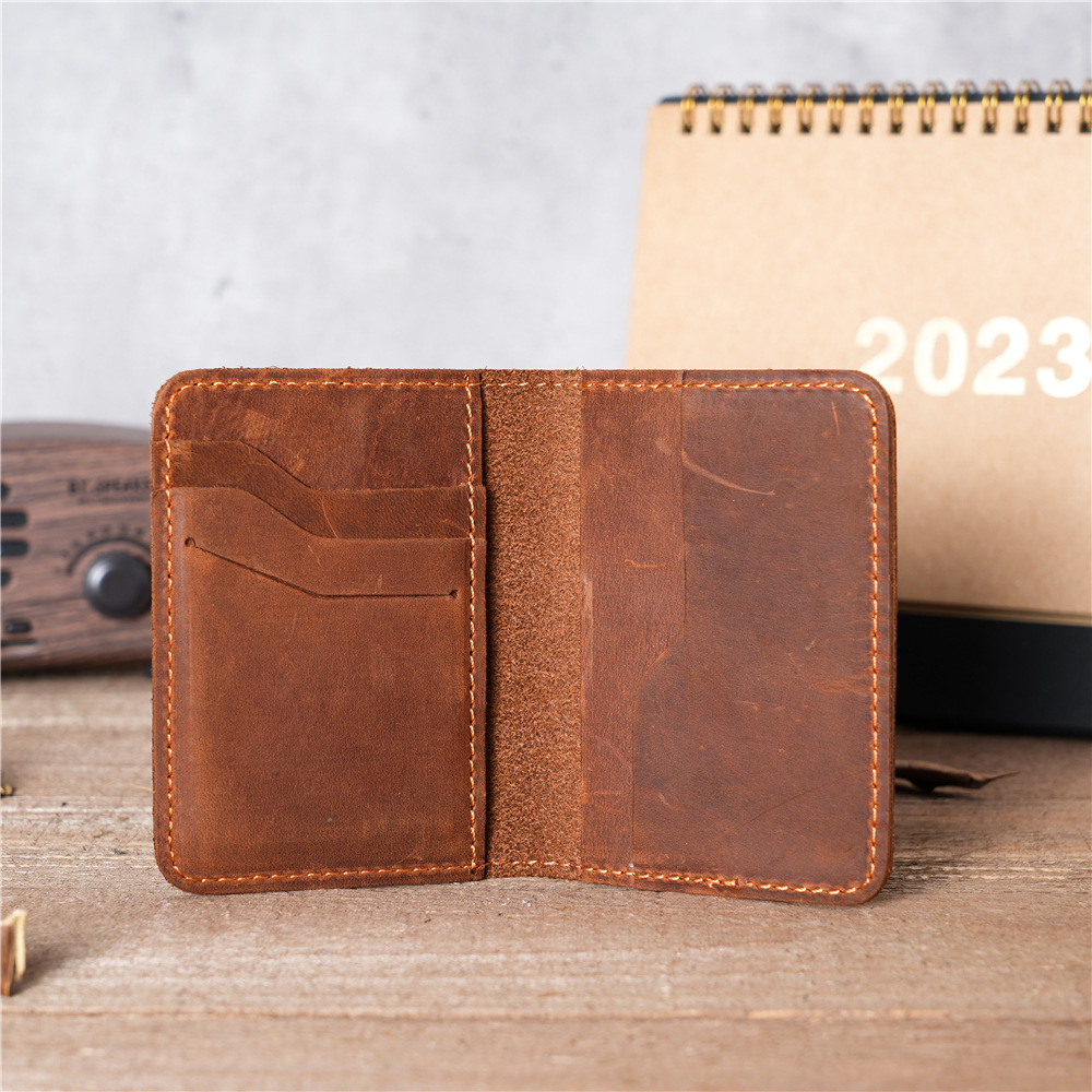 NT003 Card Bag Men's Genuine Leather Large Capacity Multi-Card Certificate Holder Cowhide Bank Card Credit Card Holder Leather Case New