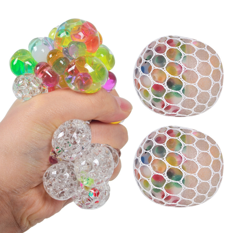 Picture of Creative new color beads fruit double hand pinch squeeze grape Ball Trick Trick decompression toys funny pinch music