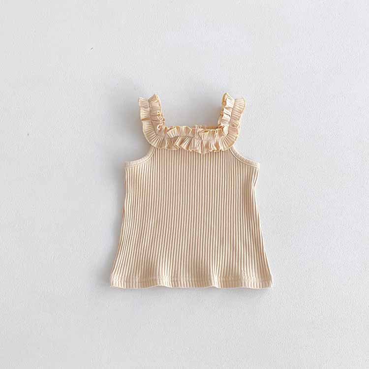 Picture of 2025 New Summer Girls Camisole Thin Section Baby Girl Lace Suspender Top Sleeveless t Fashionable and Versatile