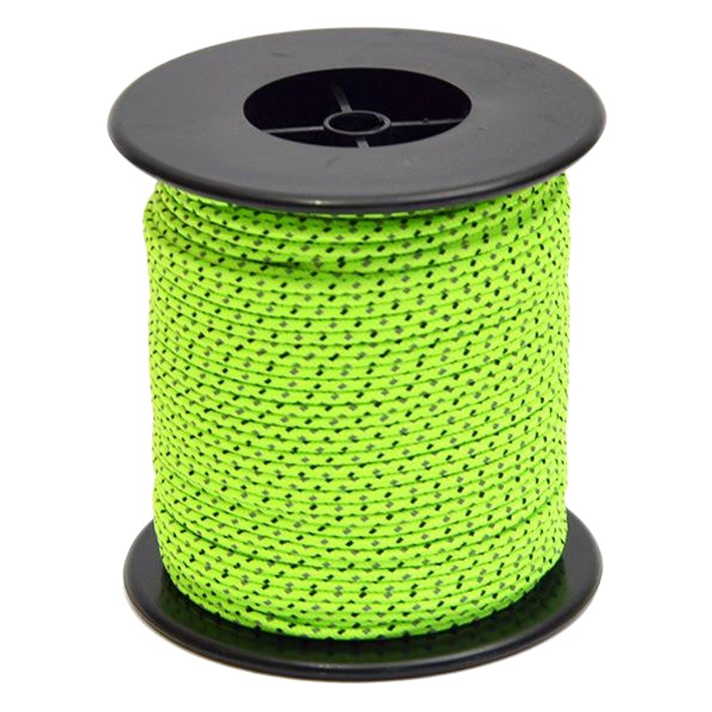Outdoor camping tent reflective rope 2.5mm fixed drawstring Sky Screen nail windproof rope storage rope 50m