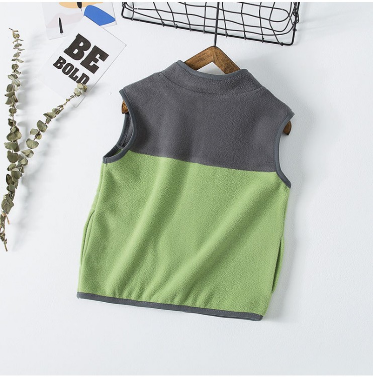 Picture of Children's Fleece Vest Spring and Autumn Thin Girls' Waistcoat Baby's Outer Wear Vest Fleece Vest Korean Style