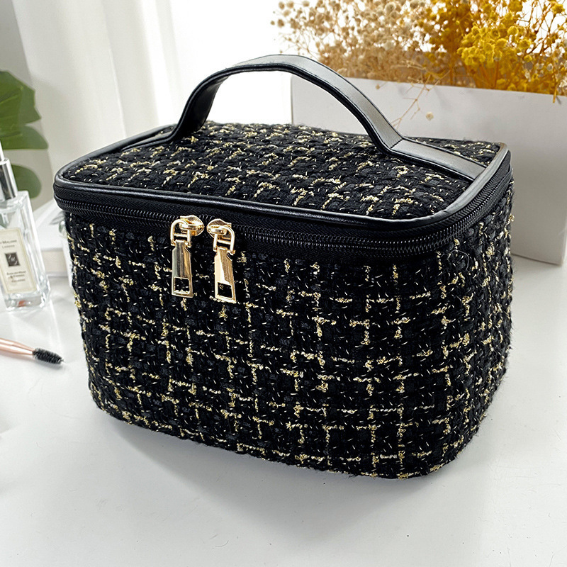 Picture of New Cyber Celebrity Cosmetic Bag New Cosmetics Large Capacity Storage Bag Portable Travel High-end Small Chanel Style Cosmetic Bag