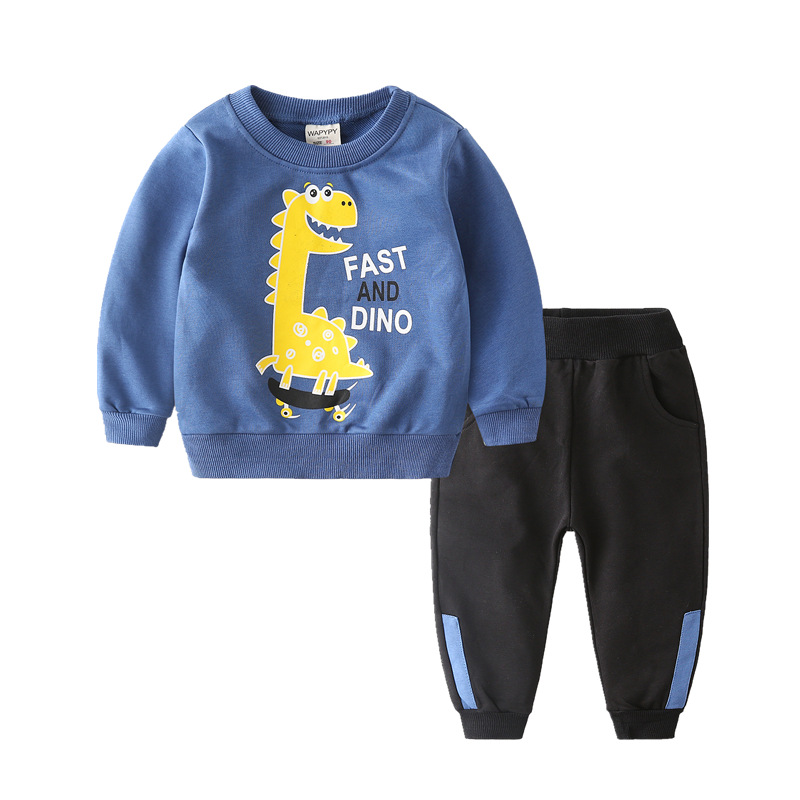 Picture of Children's Suit 2024 Autumn Children's Clothing Boys' Sweaters and Pants Two-Piece Set Baby Cartoon Tops Casual Wear Wholesale
