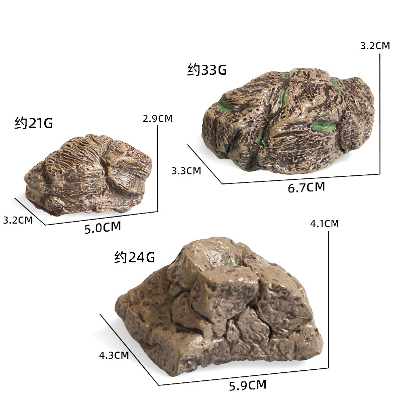 Picture of Simulation stone stump branch ornaments model stone rockery shape ornaments scene stone props cross-border