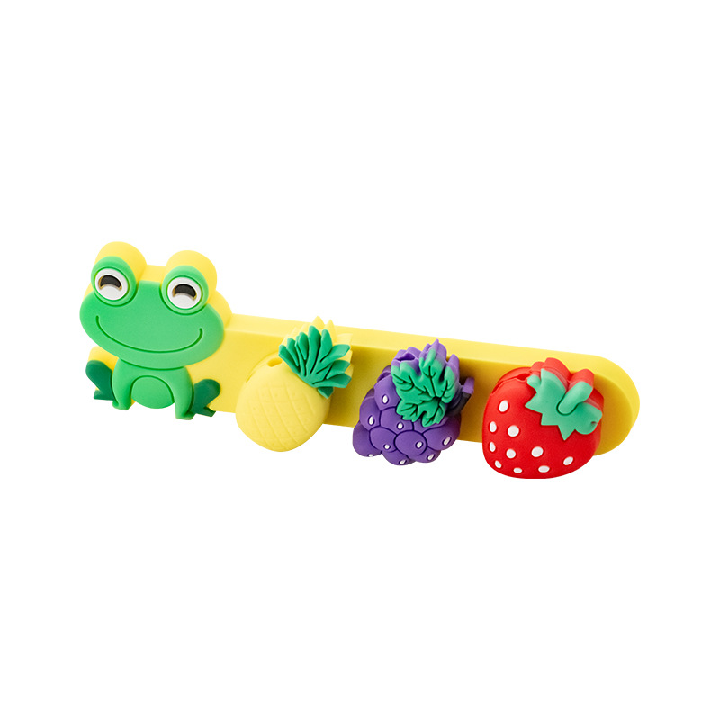 Picture of Cross-border silicone magnetic cable organizer cartoon fruit desktop data cable storage and finishing fixed buckle mobile phone hub
