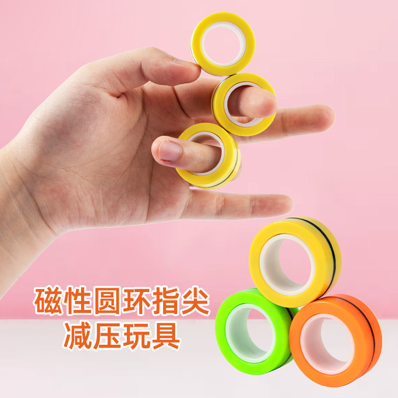 Picture of Decompression Toys New and Unique Cross-Border Amazon Magnetic Ring Ring Strong Magnetic Fingertip Spinner Toy Decompression