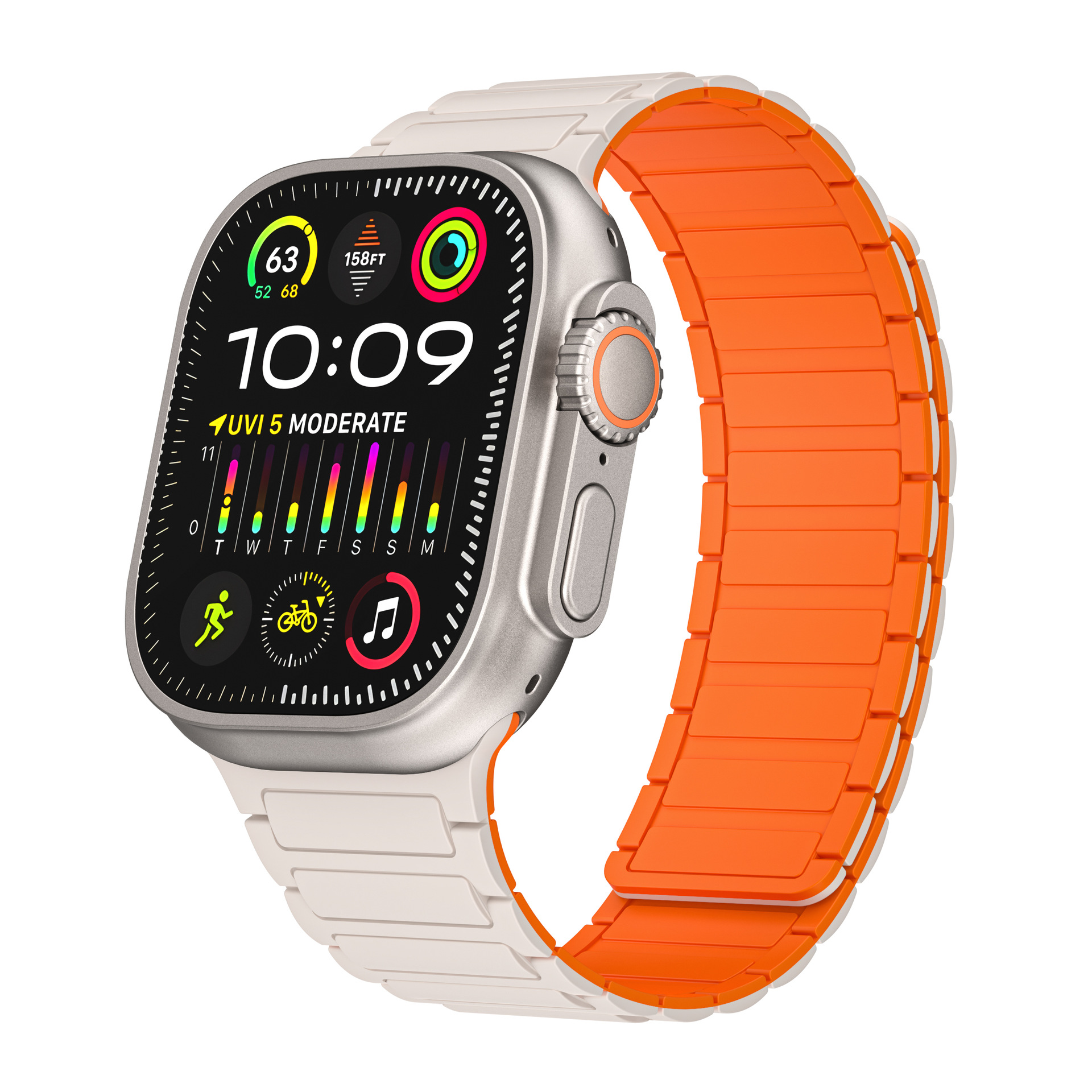 Picture of Suitable for Apple Watch Magnetic Silicone Strap Appleiwatch10 Generation S9U Magnetic Loop Strap Tool Style
