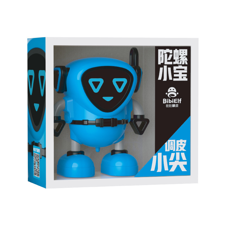 Picture of Bibi elf gyro Xiaobao robot battle gyro toy three-in-one stunt rotating cool bucket small q car