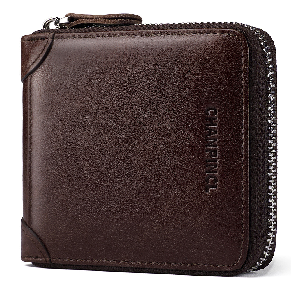 Picture of Cross-Border Delivery C Brand Boxed Men's Wallet First-Layer Cowhide Coin Bag Zipper Wallet Horizontal Multi-Functional Wallet