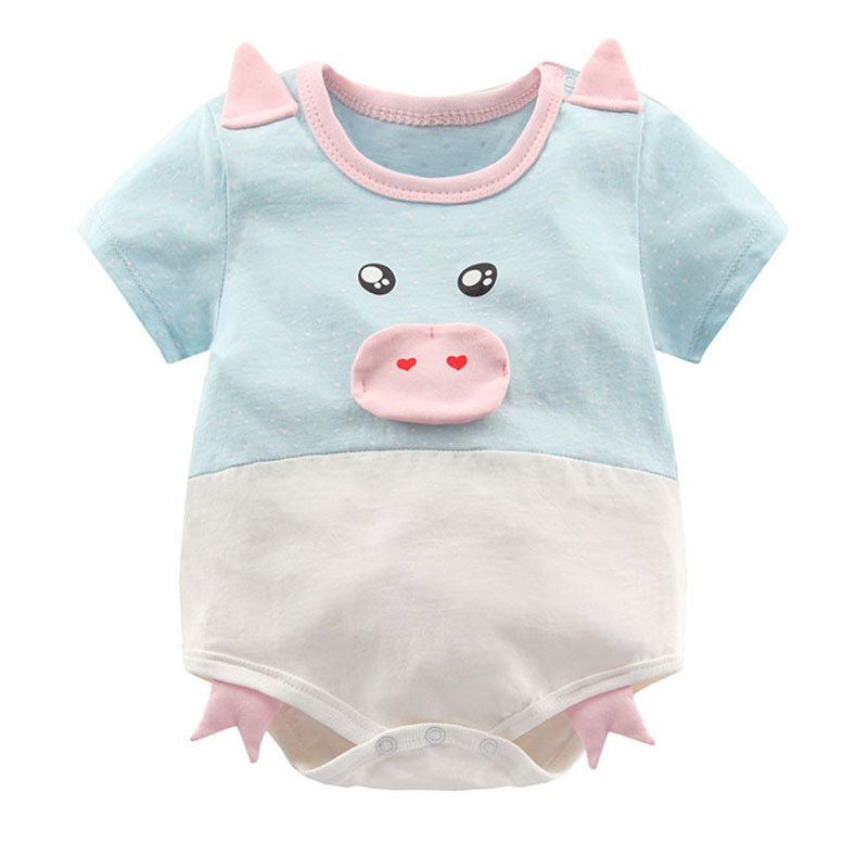 Picture of Cartoon Baby Clothes for Boys, Summer Jumpsuits for 100 Days and Full Moon, Summer Clothes, Thin Crawl Clothes, Breathable
