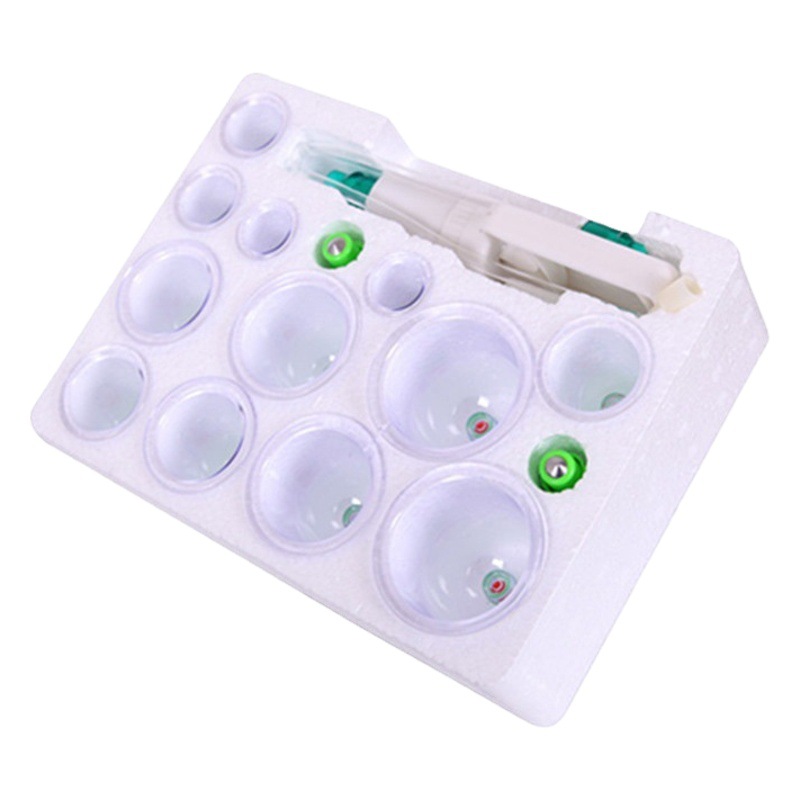English Chinese household cupping device vacuum pumping ABS plastic material thickened 12 canned cupping