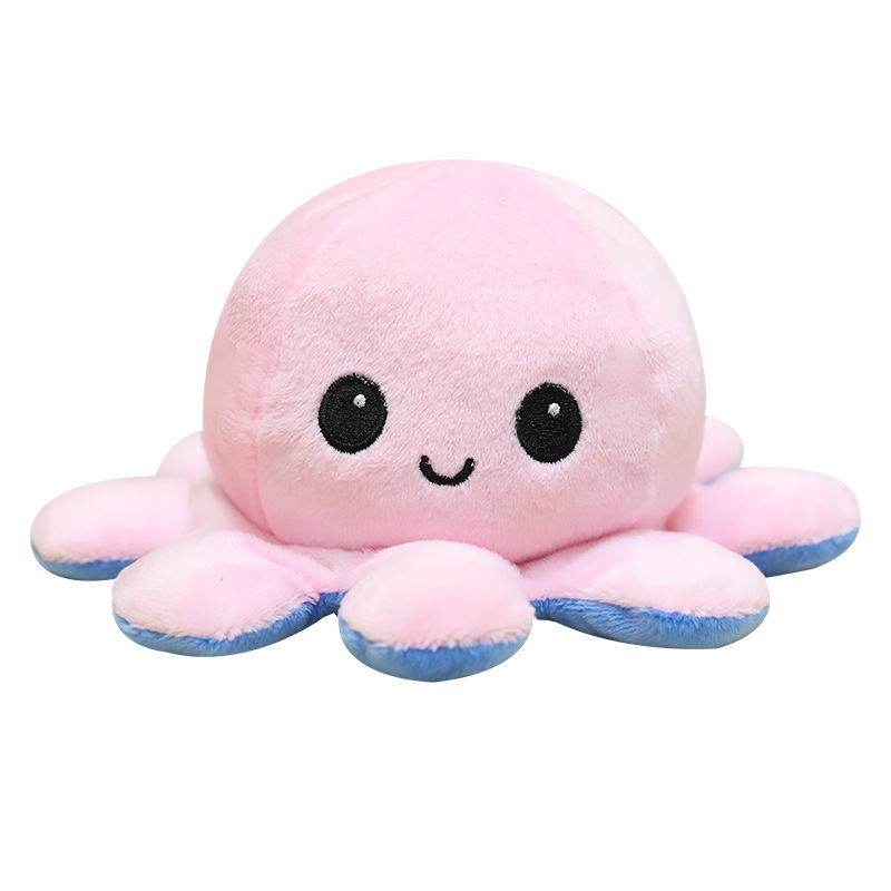 Picture of Flip Small Octopus Doll Double-sided Flip Doll Children Octopus Plush Toy Expression Face-changing Octopus Doll
