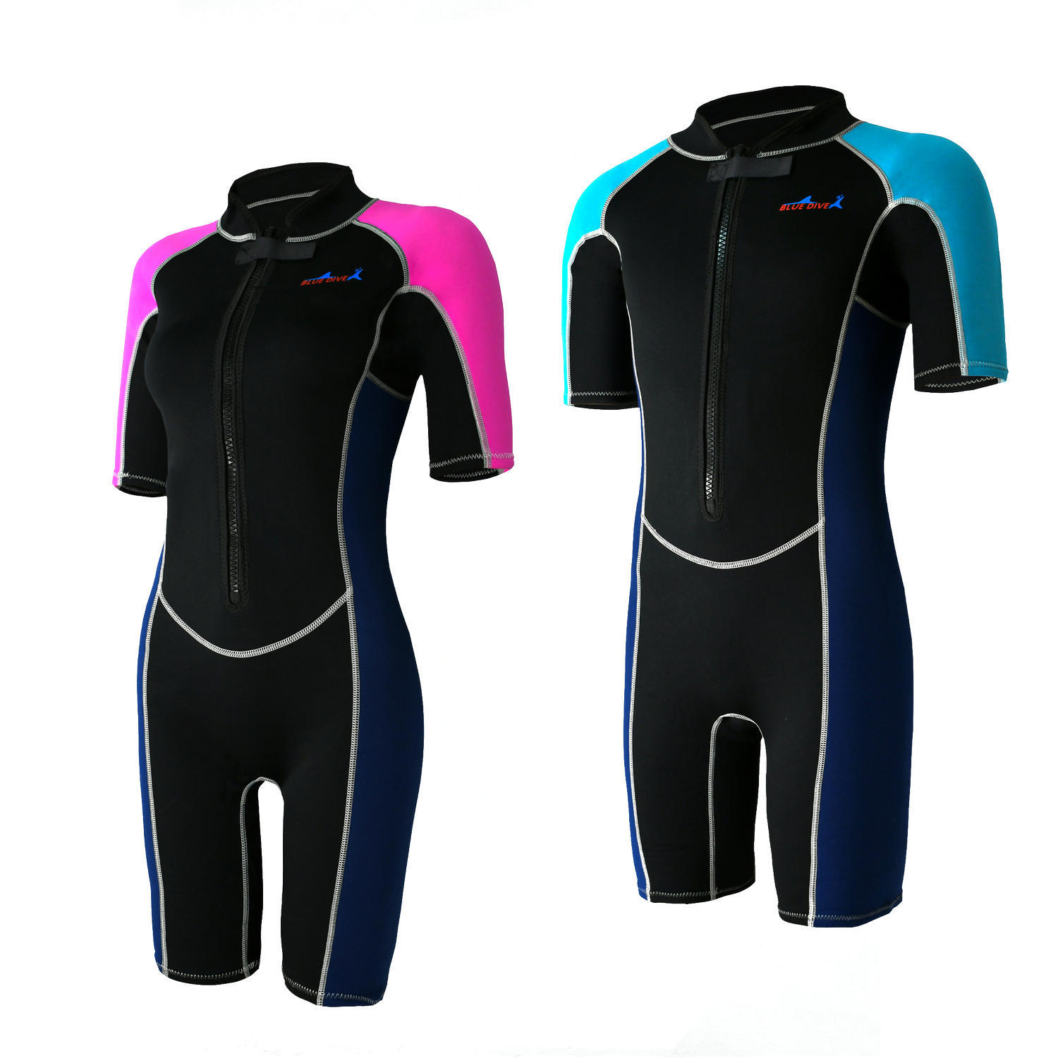 Swimwear men's and women's one-piece short-sleeved snorkeling sunscreen swimsuit jellyfish diving suit 2MM winter warm cold proof swimsuit