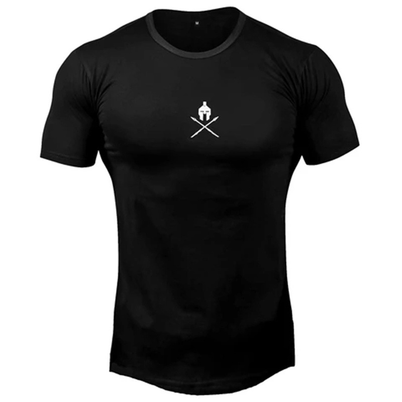 Picture of 2020 summer muscle running sports training short sleeve men's leisure slim cotton T-shirt fitness clothing factory direct sales