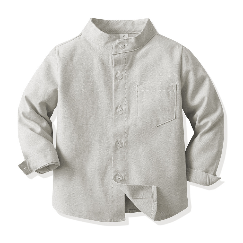 Picture of 2025 Spring Boys Candy Color Long Sleeve Shirt Spring Middle and Older Boys Handsome Outerwear Casual Children's Jacket