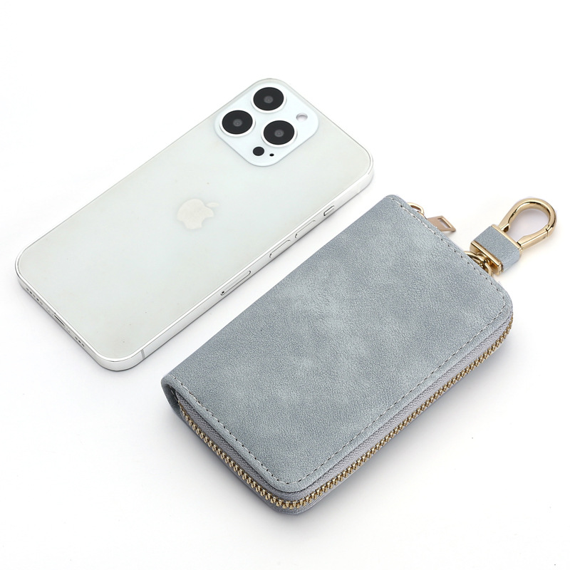Picture of Vintage Simple Zipper Key Bag Men's Waist Hanging Multifunctional Household Small Bag Large Capacity Car Women's Key Bag