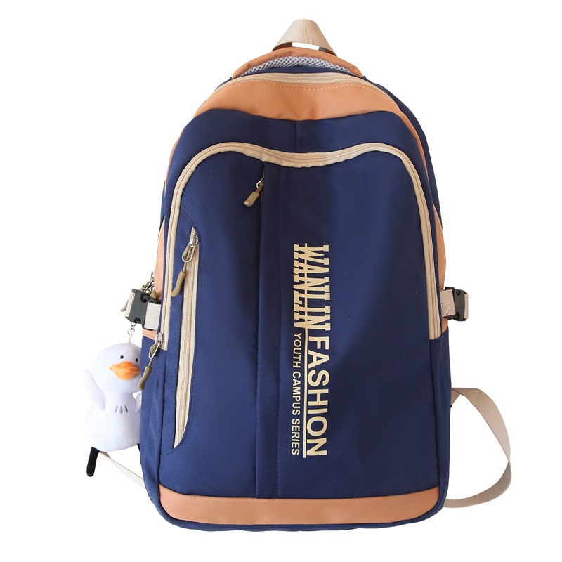 Picture of Schoolbag Girls College Students High School Junior High School Students Travel Backpack Primary School Students Weight Reduction Backpack Boys Large Capacity