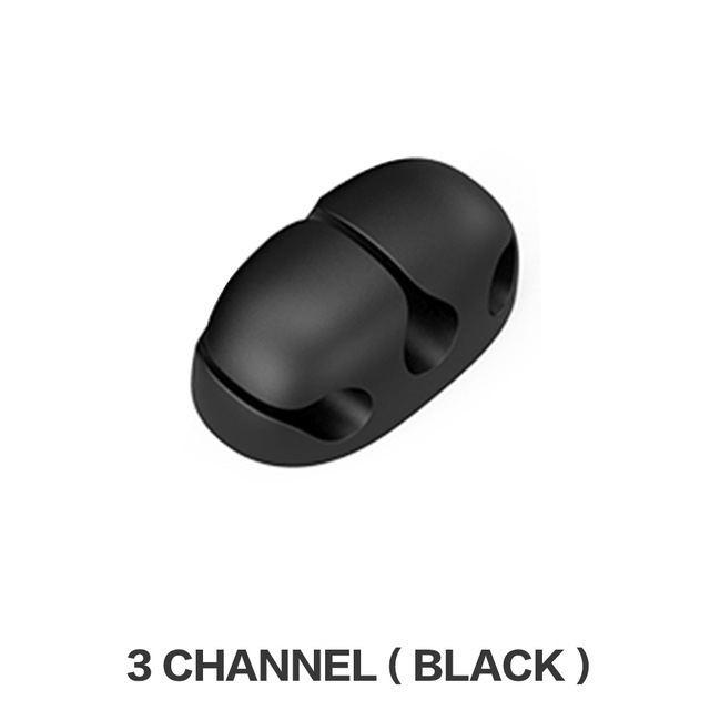 Picture of Silicone cable winder desktop power cord wire storage clip data cable organizer self-adhesive cable card