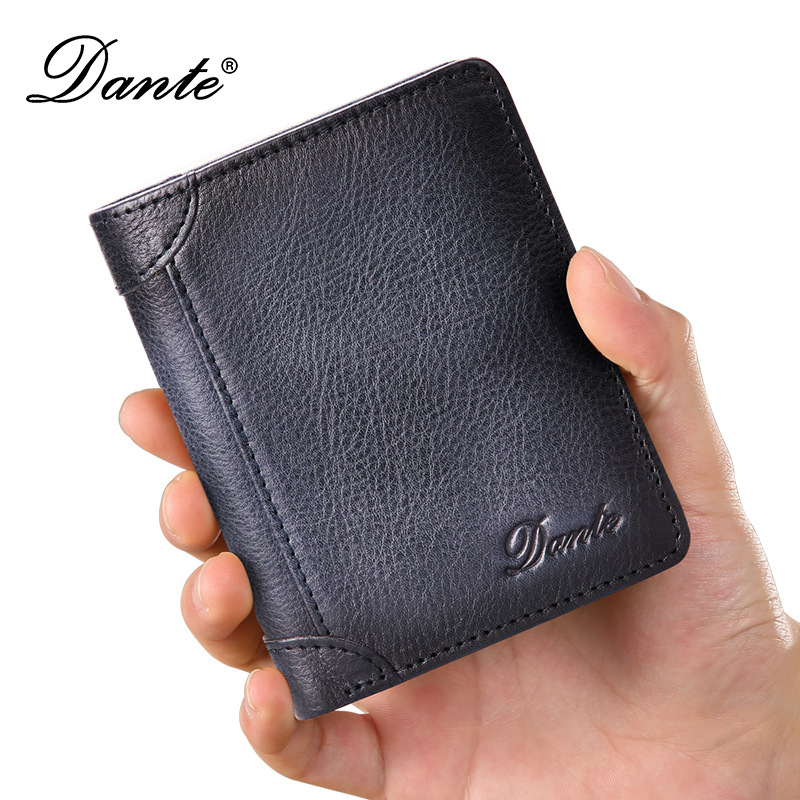 Picture of Cross-Border Wallet Men's Genuine Leather Rfid Anti-Theft Vertical Style 70% off Retro First Layer Cowhide Wallet Export Wholesale