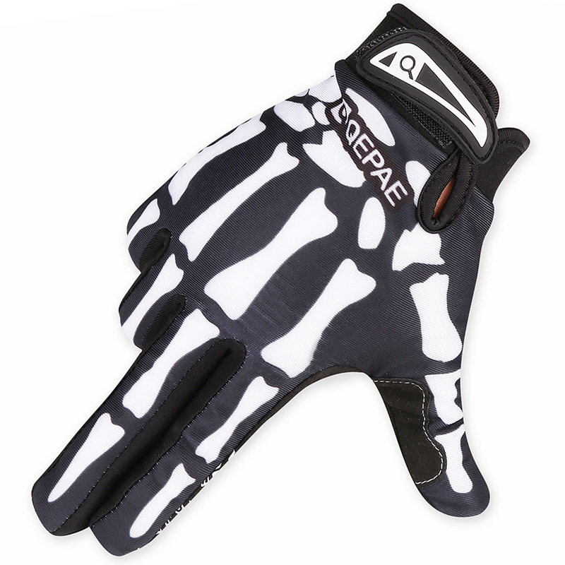 Picture of Skeleton Full-Finger Gloves Qepae Chipper Cycling Warm Gloves Cycling Sports Outdoor Cross-Border Long-Finger Gloves