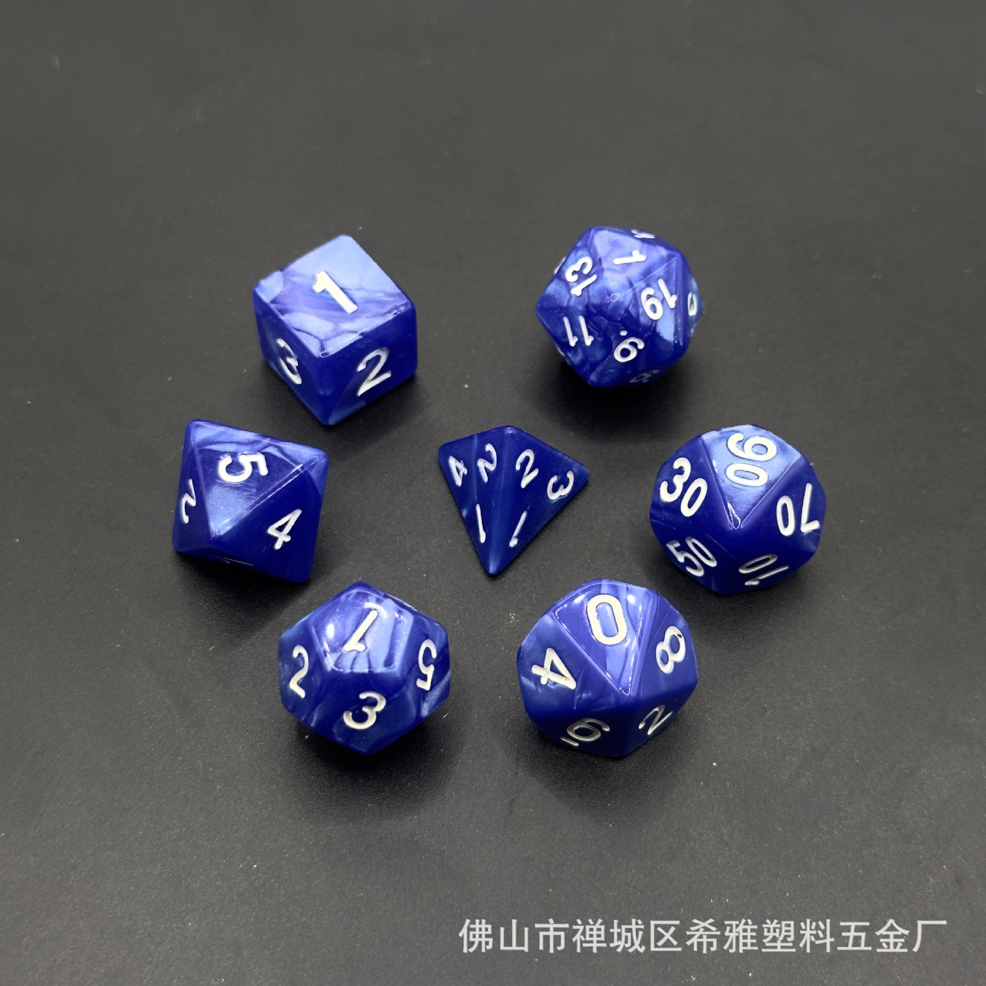 Picture of Acrylic Dice 7-grain suit Marble Pearl Pattern Dungeons & Dragons Table Game dice DND Running Group