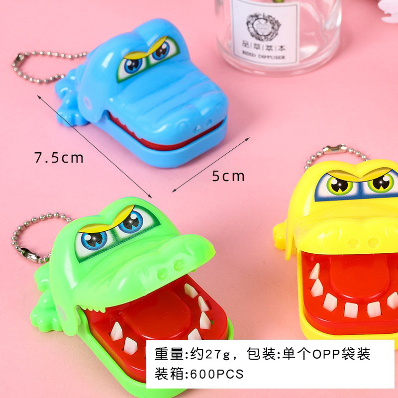 Picture of Hot sale children bite hand crocodile mini crocodile bite finger party game props keychain trick prank each other