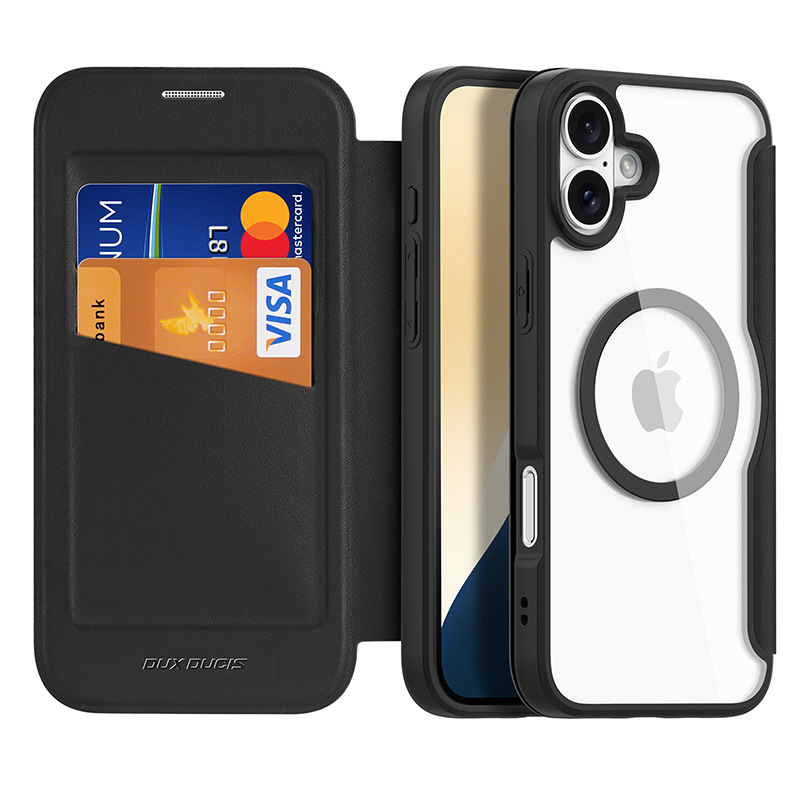 Picture of Suitable for Iphone16 Magnetic Holder Mobile Phone Case Cross-Border Wholesale Apple 16Pro Flip Dual Card Protective Cover