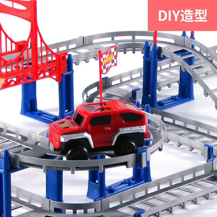 Picture of Children's Rail Car Variant Assembly Electric Simulation Small Train High Speed Track Educational diy Toy Toy Stall
