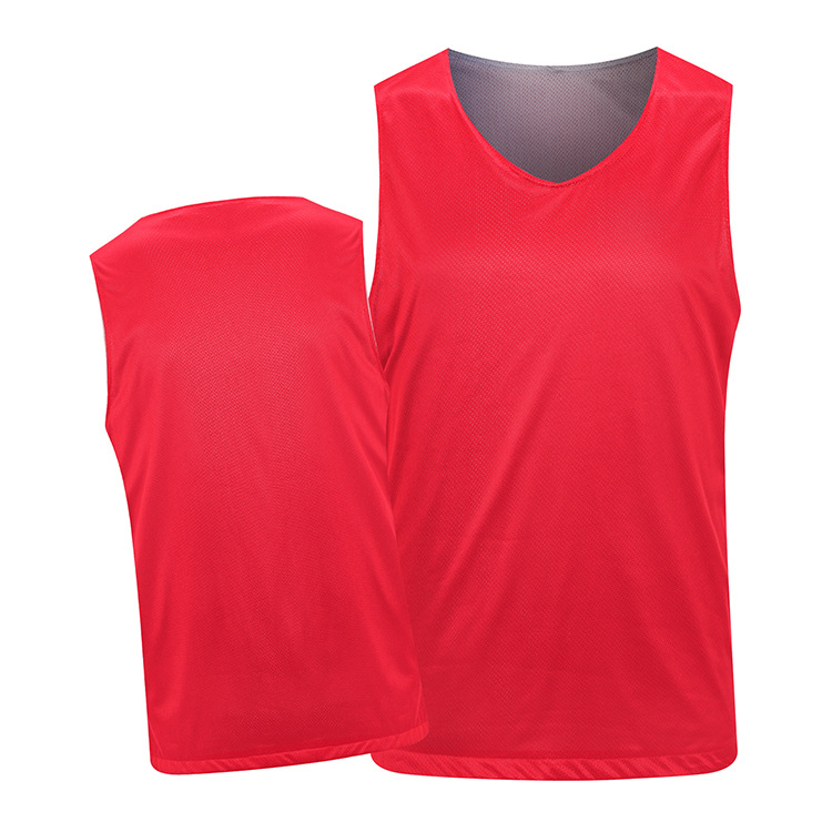 Picture of Double-layer double-sided wearable basketball suit men's printed light board basketball training jersey competition team uniform diy team