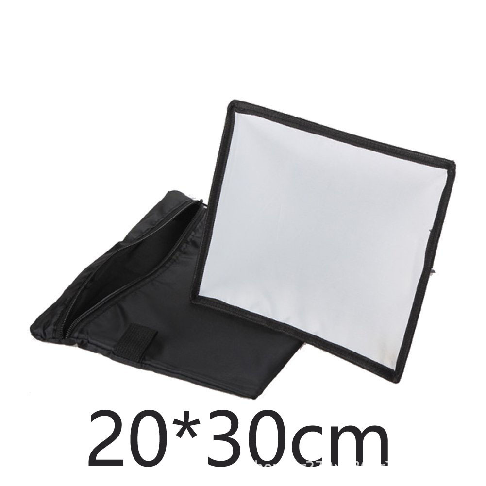 Picture of Camera Top 30/40 Flash Round Gray Card Soft Light Cover Black and White Cloth Cover Cone Type Soft Light Box Silver Whiteboard
