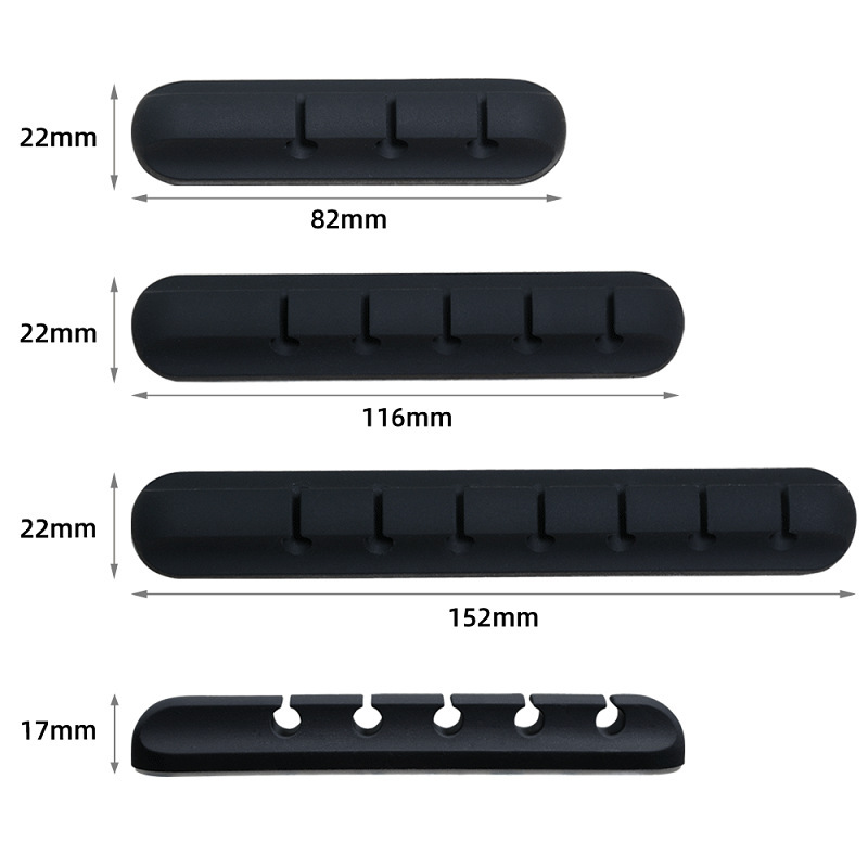 Picture of Desktop Charging Data Cable Organiser Silicone Creative Gift Storage Solver Car Self-adhesive Winding Clamp