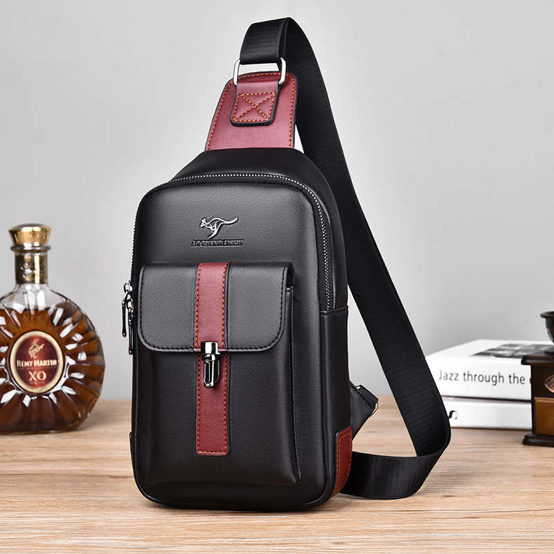 Picture of New Men's Chest Bag, Men's Bag, Crossbody Bag, Men's Casual Bag, Business Outing Shoulder Bag, Fashion Hanging Bag, Small Backpack