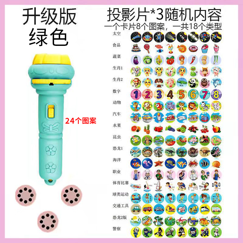 Picture of Cartoon Children's Projection Flashlight Mini Projector Baby Early Education Toys Street Stall Toys Gifts Cross-Border Wholesale