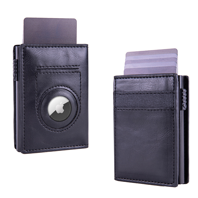 Picture of Cross-border AirTag tracker card holder RFID anti-theft brush creative magnetic coin purse credit card case card holder